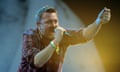 Elbow's Guy Garvey at Glastonbury 2014