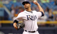 David Price throws one of his final pitches in a Tampa Bay Rays uniform against the Milwaukee Brewers in Wednesday. He was traded on Thursday to the Detroit Tigers.