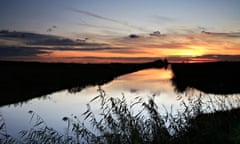 River sunset in Cambridgeshire