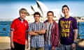 Cast members in a publicity still by Vince Valitutti for The Inbetweeners 2