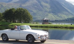 man in sports car, ben nevis