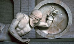Sculpture of a fallen warrior from the Greek temple of Aphaia at Aegina, 6th century BC.