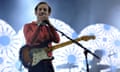 Jack Steadman of Bombay Bicycle Club performs on stage at the Reading Festival.