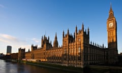 Big Ben Houses of Parliament River Thames at sunrise Westminster London England United Kingdom