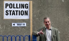 Nigel Farage biggin hill polling station