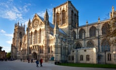 York Minster at sunset, York.