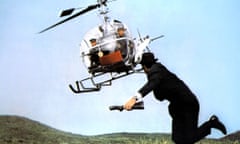 Helicopter chase scene from James Bond film, From Russia with Love