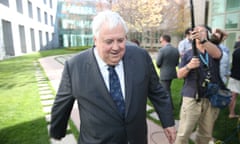 PUP leader Clive Palmer held a press conference minutes before the senate began to debate an inquiry into the Queensland government.
