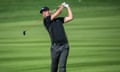 Martin Kaymer of Germany plays an approach shot on the 10th en route to a third-round 65 at Abu Dhabi golf club.