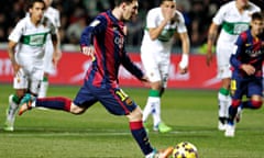 Elche v Barcelona, Lionel Messi penalty
