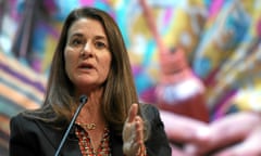 Melinda Gates speaking at Davos