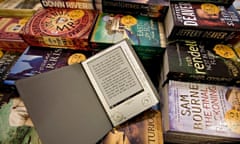 E-reader and books