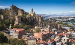 Tbilisi old town and Narikala fortress.