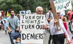 Protesters at the People's Climate March in New York City in 2014.