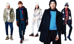 Five models wearing Uniqlo’s AW15 range