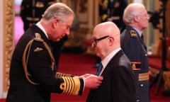 'See you at the palace' – Philip French being made an OBE by Prince Charles in 2013