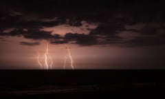 Lightning Strike Over the Ocean, Amelia Island, Florida