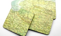 Nancy's map coasters