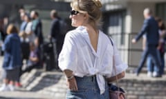 A back-to-front shirt at London fashion week.