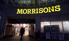 Morrisons shares fall.