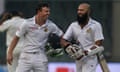 South Africa's AB de Villiers and Hashim Amla 