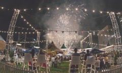 Royal Croquet Club patrons treated to a fireworks display.