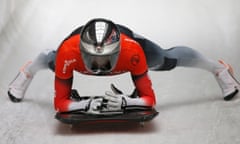 Janine Flock in action at the skeleton World Cup in Sochi