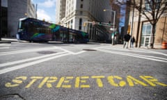 The inaugural journey of an Atlanta streetcar,  marking their first return to the city's streets since 1949.