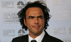 Alejandro Inarritu poses with the award for best motion picture drama for his work on "Babel," at the 64th Annual Golden Globe Awards on Monday, Jan. 15, 2007, in Beverly Hills, Calif.