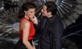 Idina Menzel and John Travolta