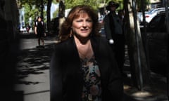 Maria Rigoni arrives at the supreme court in Melbourne.