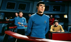 Leonard Nimoy (centre) as Spock in Star Trek.