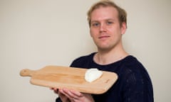 Stuart Heritage shows off his homemade cheese.