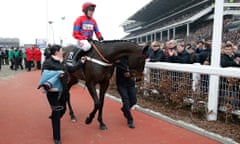 Sprinter Sacre after he was pulled up in the Queen Mother Champion Chase at Cheltenham