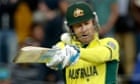 Australia's Michael Clarke is hit by the ball after mistiming a pull shot from the bowling of Scotland's Josh Davey during their Cricket World Cup match at the Bellerive Oval