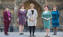 Set to go: Labour MPs Siân James, Joan Walley, Tessa Jowell, Hazel Blears and Dawn Primarolo.