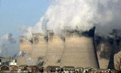 The cooling towers for a coal fired power station.