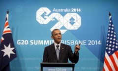 The Australian immigration department accidentally disclosed the personal details of leaders attending the G20 summit in Brisbane last November, including those of US president Barack Obama. Photograph: Pablo Martinez Monsivais/AP