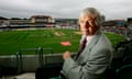 Richie Benaud at the Oval Test between England and Australia in 2005. Photograph: Tom Shaw/Getty Ima