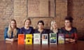 The judges of the Baileys women's prize for fiction with the 2015 shortlisted titles