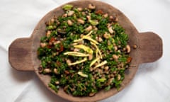 Jack Monroe's lentil, bean and kale salad.