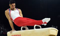 Britain's Louis Smith competes in the Po