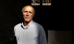 Mordechai Vanunu in St George's Cathedral in east Jerusalem. He lives in quarters there and works as a bell-ringer.Photo Sean Smith/The Guardian