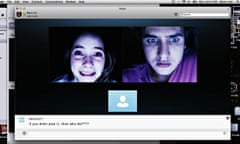 Shelley Hennig, left, and Moses Storm in Unfriended.