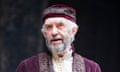 Jonathan Pryce as Shylock in The Merchant Of Venice at Shakespeare's Globe theatre.