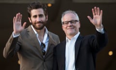 Jury member Jake Gyllenhaal and festival director Thierry Fremaux.