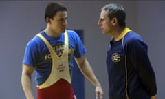 CHANNING TATUM & STEVE CARELL Character(s): Mark Schultz, John du Pont Film 'FOXCATCHER' (2014) 