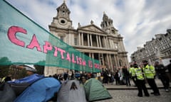 occupy london camp st pauls london banner capitalism is crisis