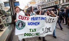 UK Uncut protesters in Regent Street, London 