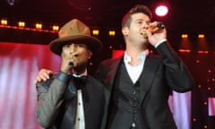 Pharrell Williams and Robin Thicke … Not going to give it up.